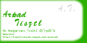 arpad tisztl business card